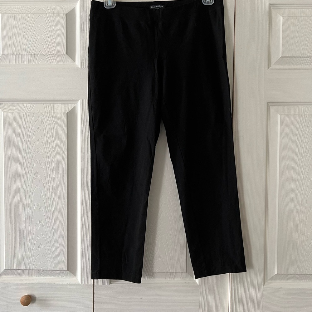 NWOT — Eileen Fisher Washable Stretch Crepe Pant in Black - Picture 4 of 6